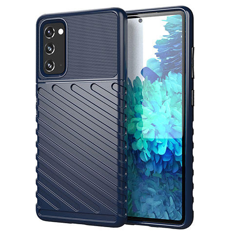 Funda Silicona Carcasa Goma Line S01 para Samsung Galaxy S20 Lite 5G Azul