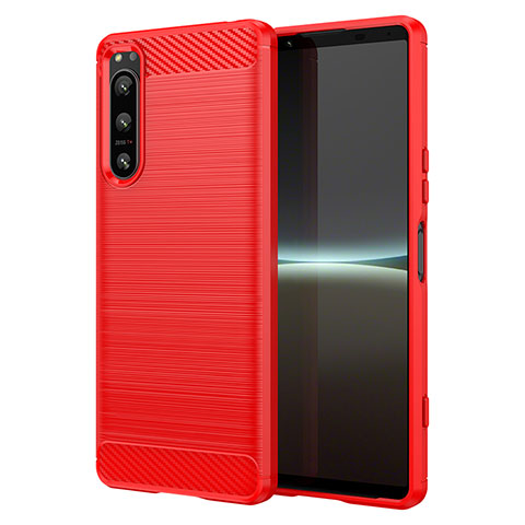 Funda Silicona Carcasa Goma Line S02 para Sony Xperia 5 IV Rojo