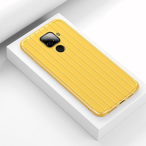 Funda Silicona Carcasa Goma Line S03 para Huawei Nova 5i Pro Amarillo