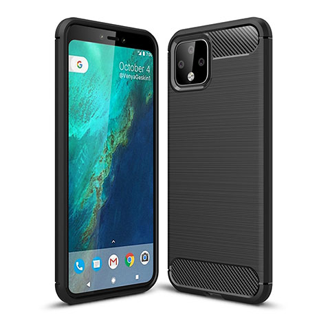 Funda Silicona Carcasa Goma Line WL1 para Google Pixel 4 Negro