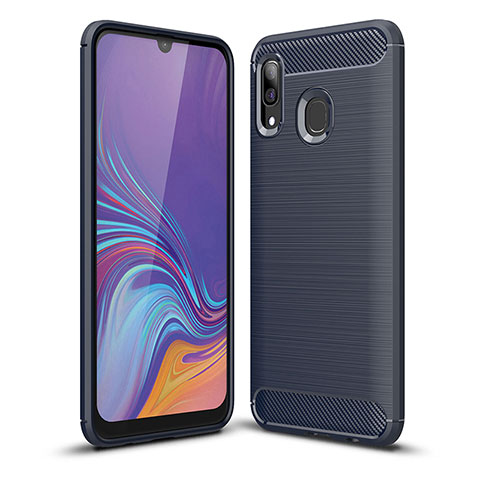 Funda Silicona Carcasa Goma Line WL1 para Samsung Galaxy A30 Azul