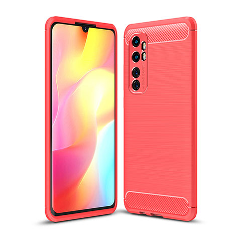 Funda Silicona Carcasa Goma Line WL1 para Xiaomi Mi Note 10 Lite Rojo