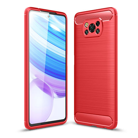 Funda Silicona Carcasa Goma Line WL1 para Xiaomi Poco X3 NFC Rojo