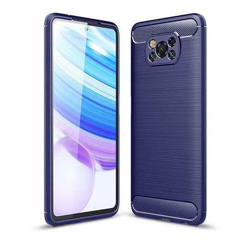 Funda Silicona Carcasa Goma Line WL1 para Xiaomi Poco X3 Pro Azul