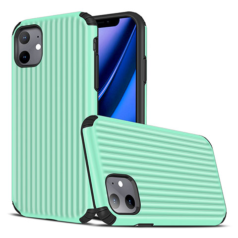 Funda Silicona Carcasa Goma Line Z01 para Apple iPhone 11 Cian