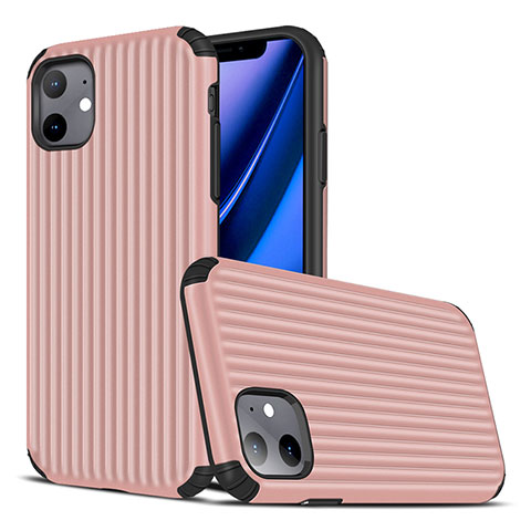 Funda Silicona Carcasa Goma Line Z01 para Apple iPhone 11 Oro Rosa