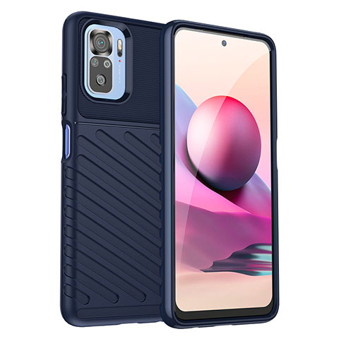 Funda Silicona Carcasa Goma Twill MF1 para Xiaomi Redmi Note 10 4G Azul