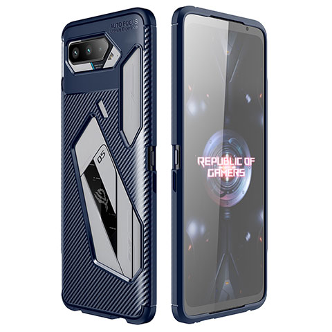 Funda Silicona Carcasa Goma Twill para Asus ROG Phone 5 Pro Azul