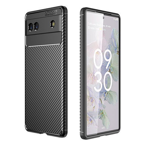 Funda Silicona Carcasa Goma Twill para Google Pixel 6a 5G Negro