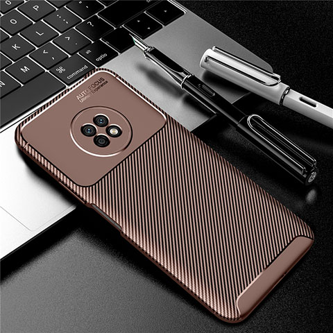 Funda Silicona Carcasa Goma Twill para Huawei Enjoy 20 Plus 5G Marron