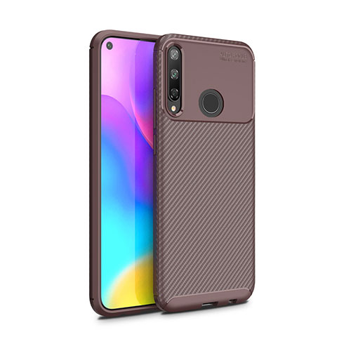 Funda Silicona Carcasa Goma Twill para Huawei Honor 9C Marron