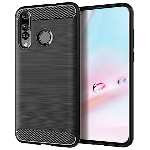 Funda Silicona Carcasa Goma Twill para Huawei Nova 4e Negro