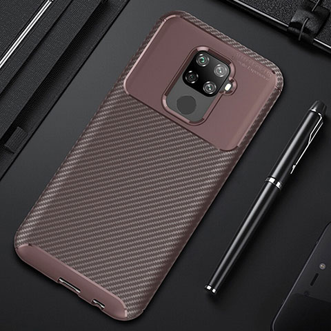 Funda Silicona Carcasa Goma Twill para Huawei Nova 5i Pro Marron