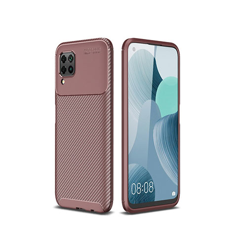 Funda Silicona Carcasa Goma Twill para Huawei Nova 6 SE Marron