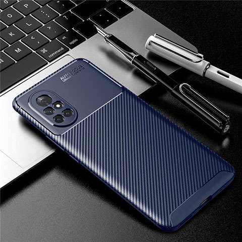 Funda Silicona Carcasa Goma Twill para Huawei Nova 8 5G Azul