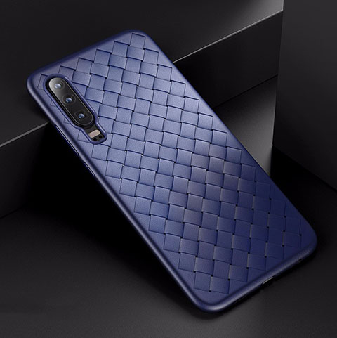 Funda Silicona Carcasa Goma Twill para Huawei P30 Azul