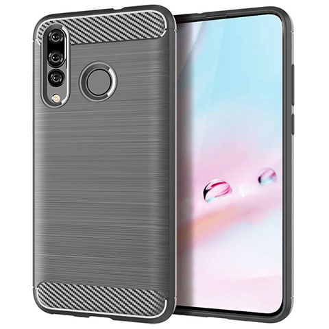 Funda Silicona Carcasa Goma Twill para Huawei P30 Lite Gris