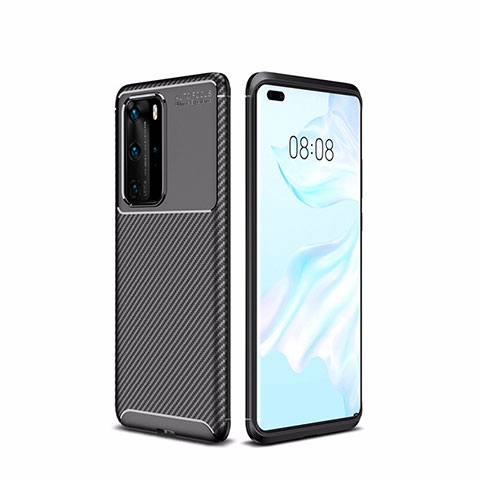 Funda Silicona Carcasa Goma Twill para Huawei P40 Pro Negro