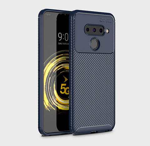 Funda Silicona Carcasa Goma Twill para LG V50 ThinQ 5G Azul