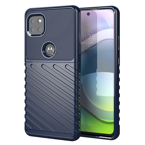 Funda Silicona Carcasa Goma Twill para Motorola Moto G 5G Azul