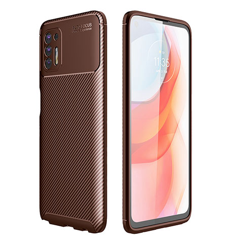 Funda Silicona Carcasa Goma Twill para Motorola Moto G Stylus (2021) Marron