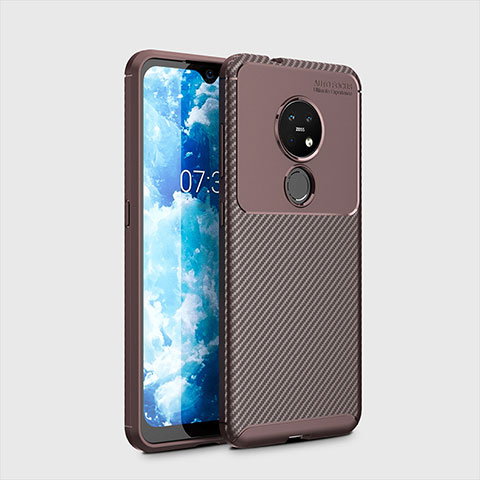 Funda Silicona Carcasa Goma Twill para Nokia 6.2 Marron