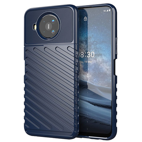 Funda Silicona Carcasa Goma Twill para Nokia 8.3 5G Azul