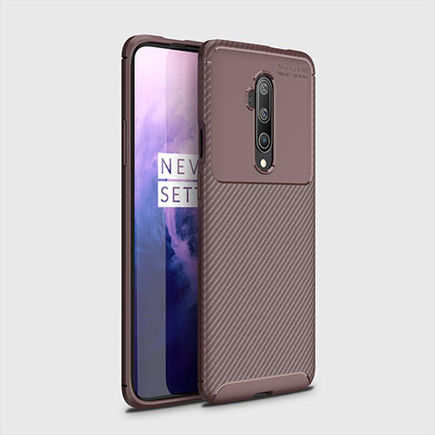 Funda Silicona Carcasa Goma Twill para OnePlus 7T Pro 5G Marron