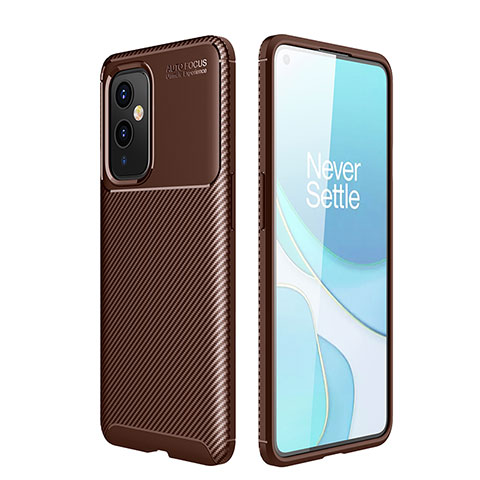 Funda Silicona Carcasa Goma Twill para OnePlus 9 5G Marron