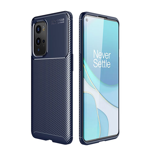 Funda Silicona Carcasa Goma Twill para OnePlus 9 Pro 5G Azul