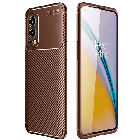 Funda Silicona Carcasa Goma Twill para OnePlus Nord 2 5G Marron