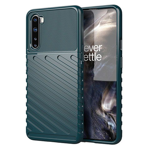 Funda Silicona Carcasa Goma Twill para OnePlus Nord Verde Noche