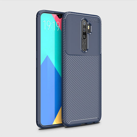 Funda Silicona Carcasa Goma Twill para Oppo A11X Azul