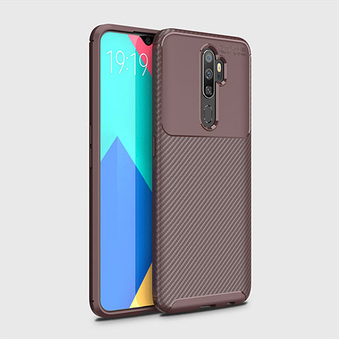 Funda Silicona Carcasa Goma Twill para Oppo A11X Marron