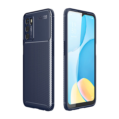 Funda Silicona Carcasa Goma Twill para Oppo A16 Azul