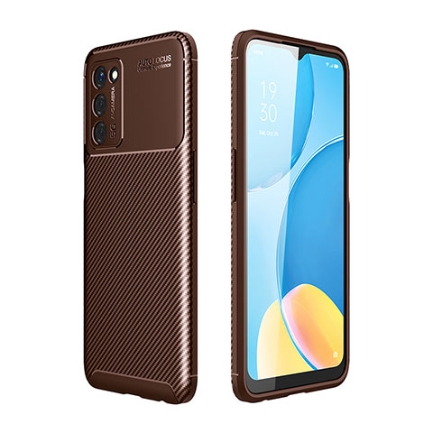 Funda Silicona Carcasa Goma Twill para Oppo A53s 5G Marron