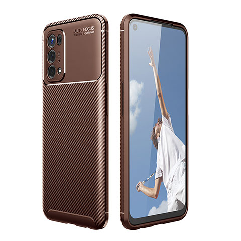 Funda Silicona Carcasa Goma Twill para Oppo A54 5G Marron