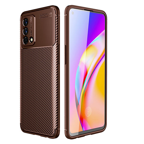 Funda Silicona Carcasa Goma Twill para Oppo A74 4G Marron