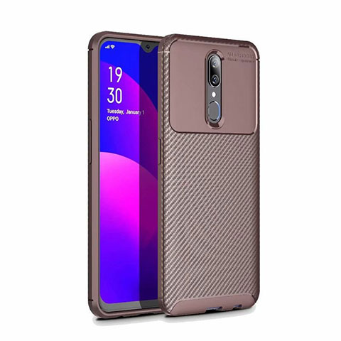 Funda Silicona Carcasa Goma Twill para Oppo A9 Marron