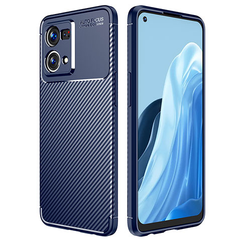 Funda Silicona Carcasa Goma Twill para Oppo F21s Pro 4G Azul