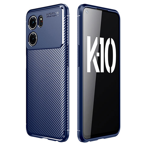 Funda Silicona Carcasa Goma Twill para Oppo K10 5G Azul