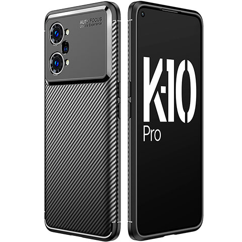 Funda Silicona Carcasa Goma Twill para Oppo K10 Pro 5G Negro