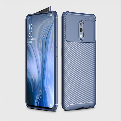 Funda Silicona Carcasa Goma Twill para Oppo Reno Azul