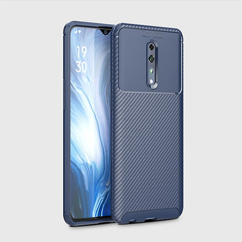 Funda Silicona Carcasa Goma Twill para Oppo Reno Z Azul