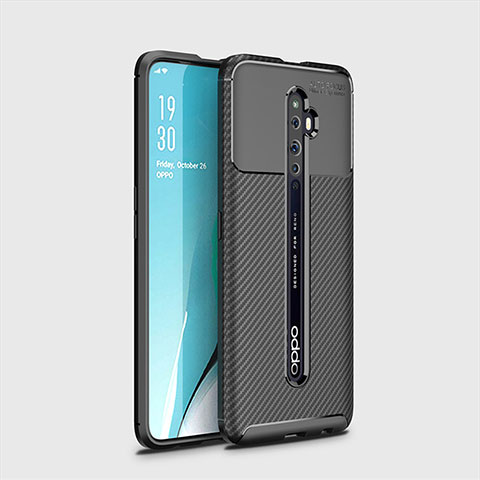 Funda Silicona Carcasa Goma Twill para Oppo Reno2 Z Negro