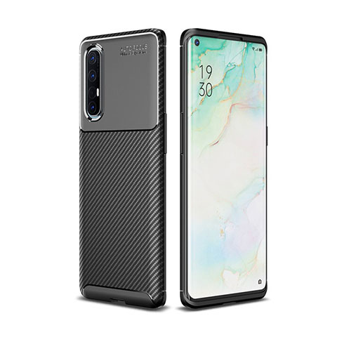 Funda Silicona Carcasa Goma Twill para Oppo Reno3 Pro Negro