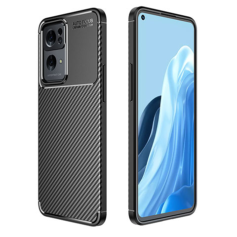 Funda Silicona Carcasa Goma Twill para Oppo Reno7 Pro 5G Negro