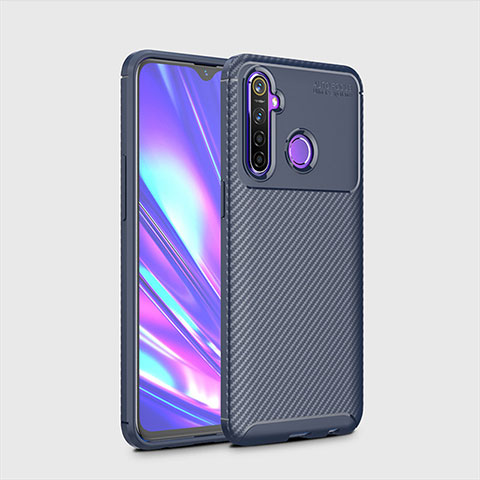 Funda Silicona Carcasa Goma Twill para Realme 5s Azul