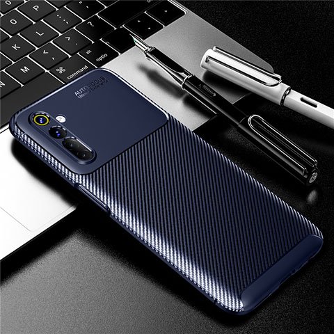 Funda Silicona Carcasa Goma Twill para Realme 6s Azul