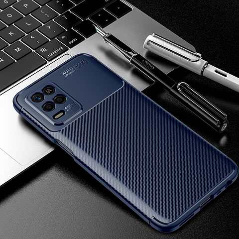 Funda Silicona Carcasa Goma Twill para Realme 8s 5G Azul